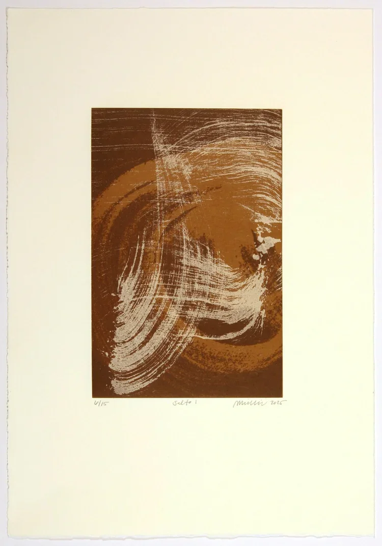 ○  SALTO I— photogravure Chine-collé sur papier Arche. Atelier Piroir, Montréal 2025. 15 exemplaires existants. Dimension oeuvre: 26 x 17.5 cm. Dimension papier: 47 × 33 cm.