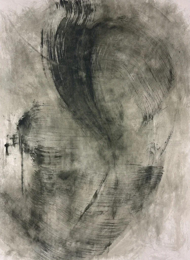 ○ ATMOSPHERE, 2026 — Huile et acrylique sur toile de coton, 121.9 x 91.4 cm