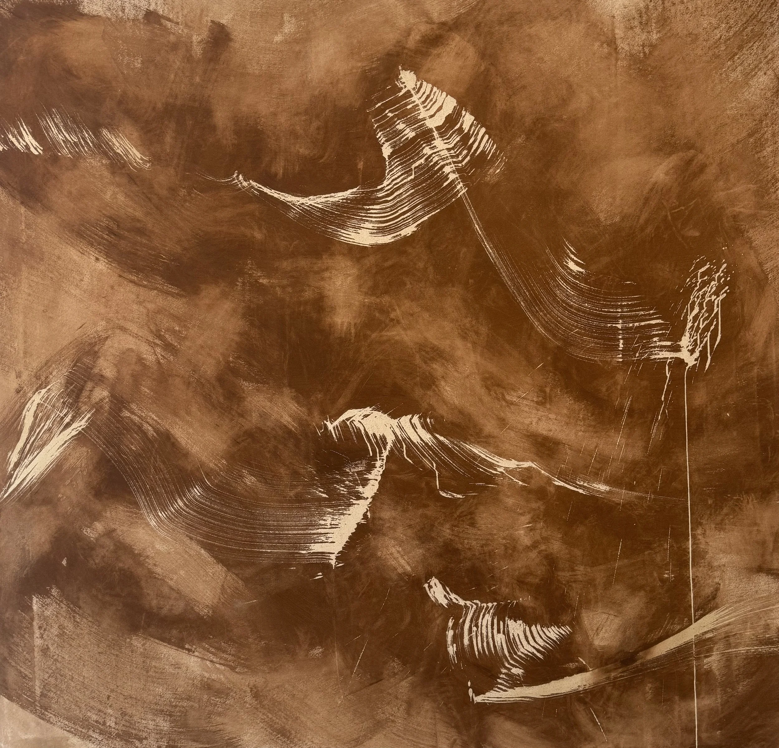 ○ SANGUIS TERRAE, 2026 — Huile et acrylique sur toile de coton, 157.5 x 162.6 cm