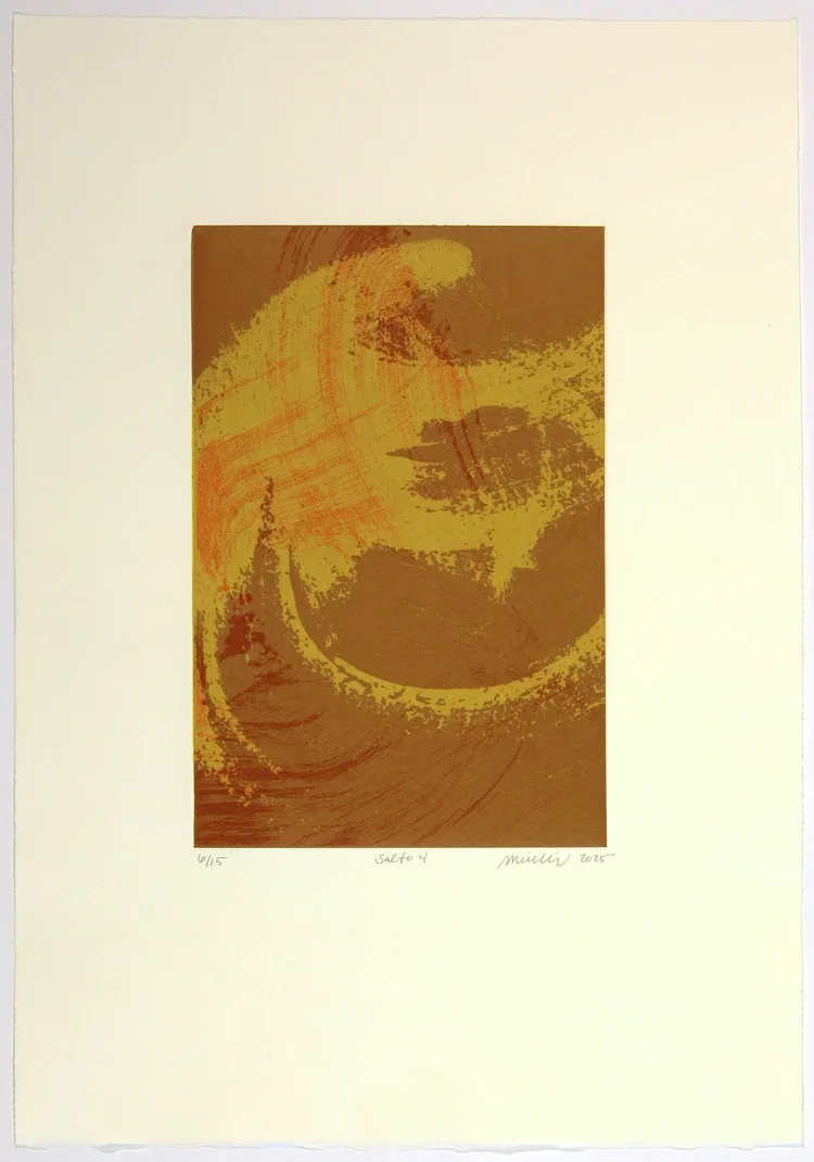 ○  SALTO IV — photogravure Chine-collé sur papier Arche. Atelier Piroir, Montréal 2025. 15 exemplaires existants. Dimension oeuvre: 26 x 17.5 cm. Dimension papier: 47 × 33 cm.