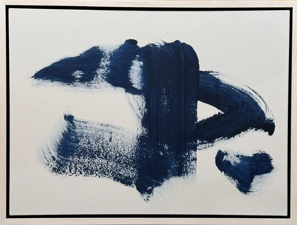 ● PORTE-À-FAUX, 2024 — Technique mixte sur toile, 48.3 x 66 cm