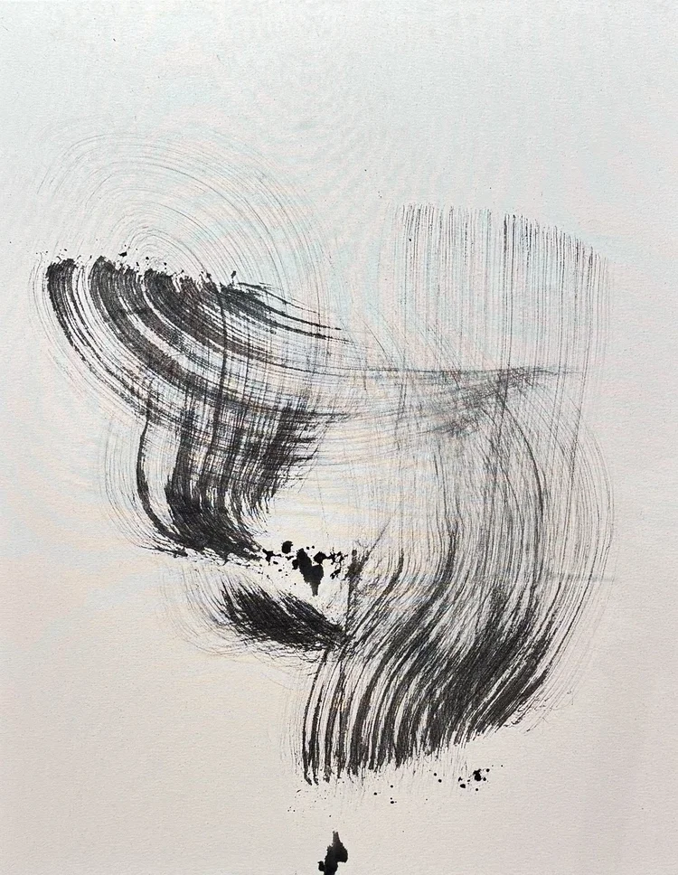 ● LIGNE 45, 2024 — Technique mixte sur toile, 88.9 x 68.6 cm