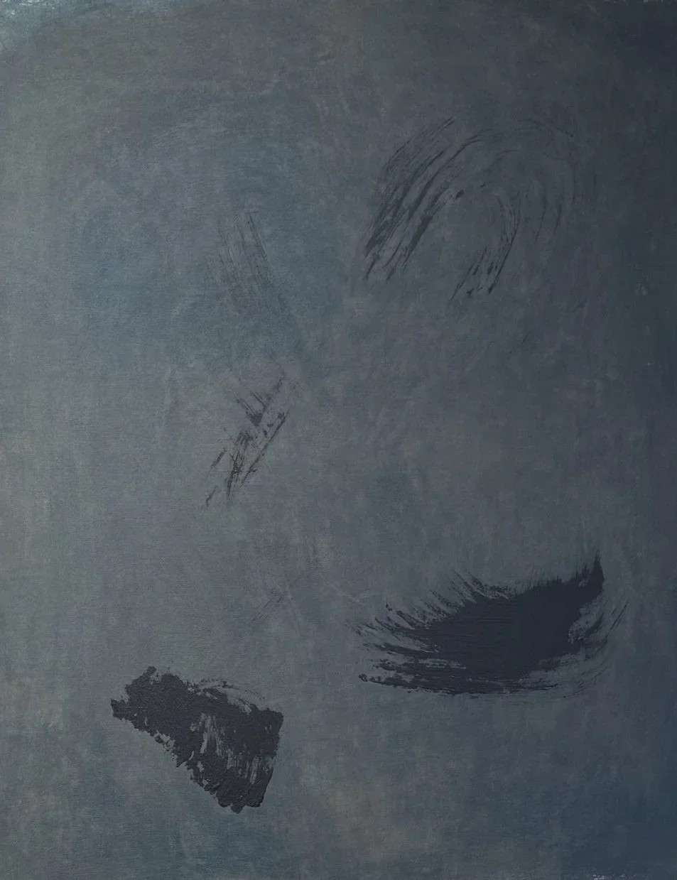 ● FUMÉE NOIRE, 2025 — Technique mixte sur toile, 96.5 x 81.3 cm