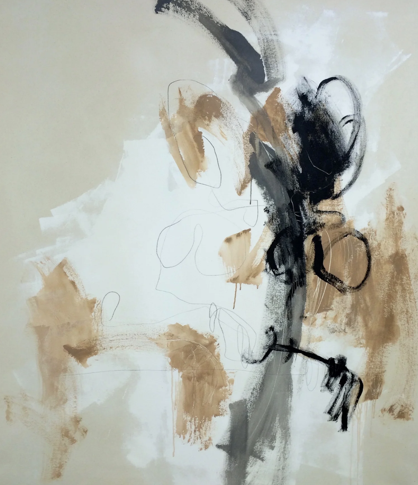 ○ LA VIERGE — 
Technique mixte sur toile, 162 x 145 cm
