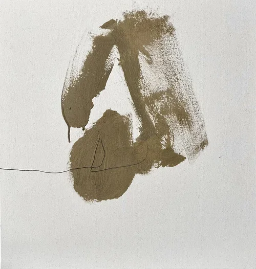 ● STAND-BY, 2021 — Technique mixte sur toile, 73.7 x 71.1 cm