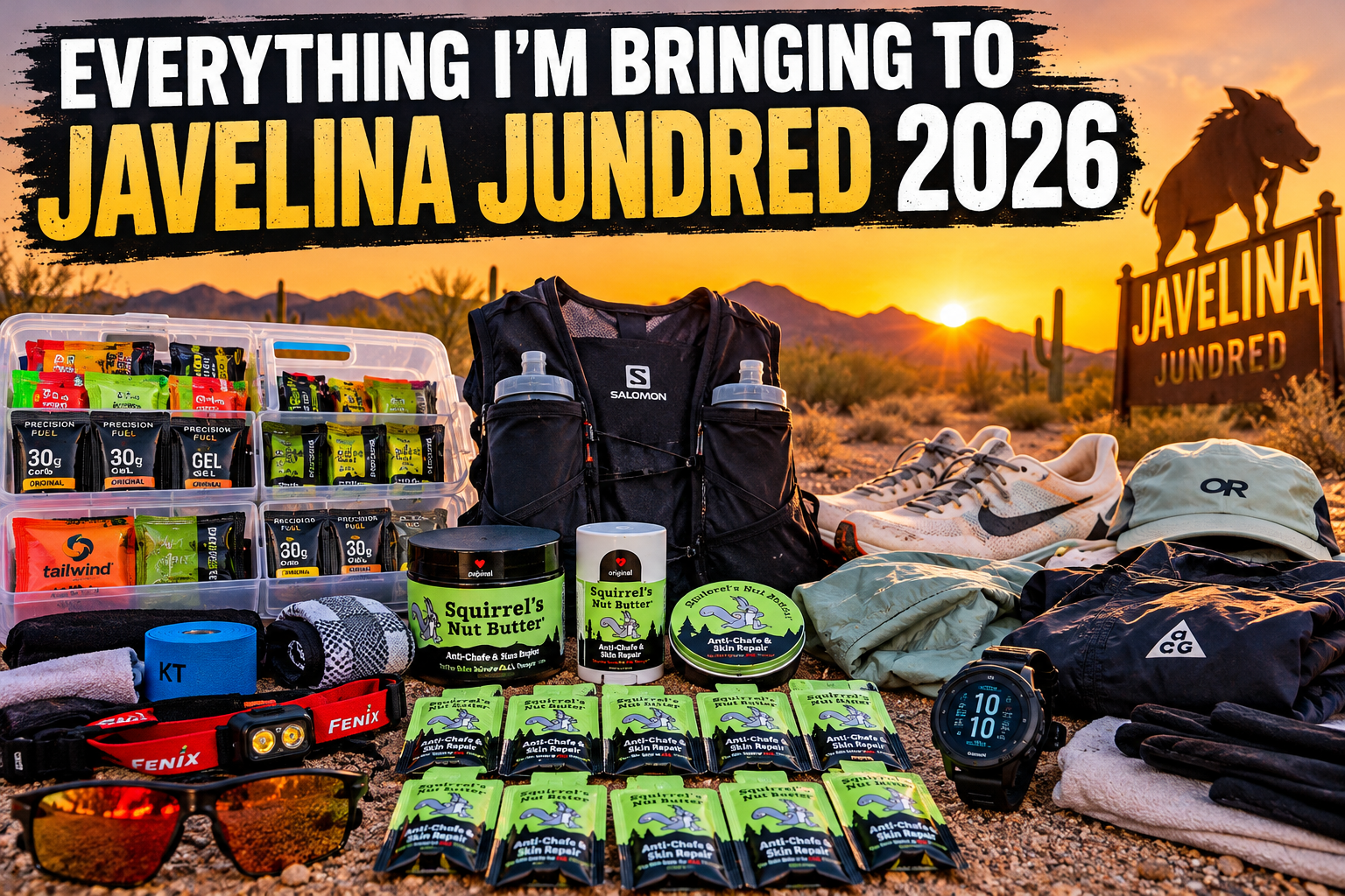 Everything i’m bringing to javelina jundred 2026