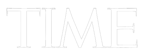 Time magazine logo in black and white.