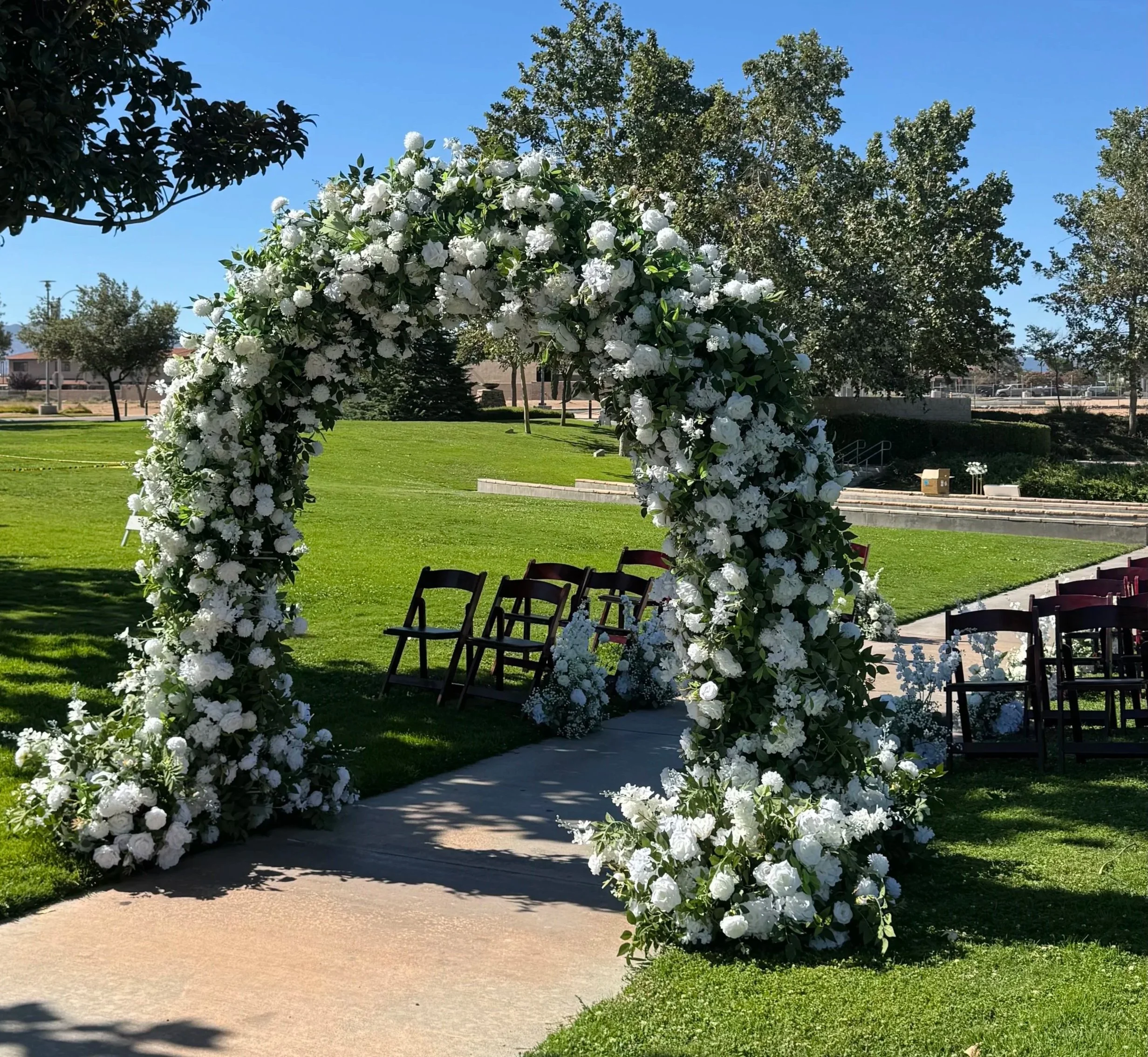 Rose Garden Wedding Ceremony Arrangements