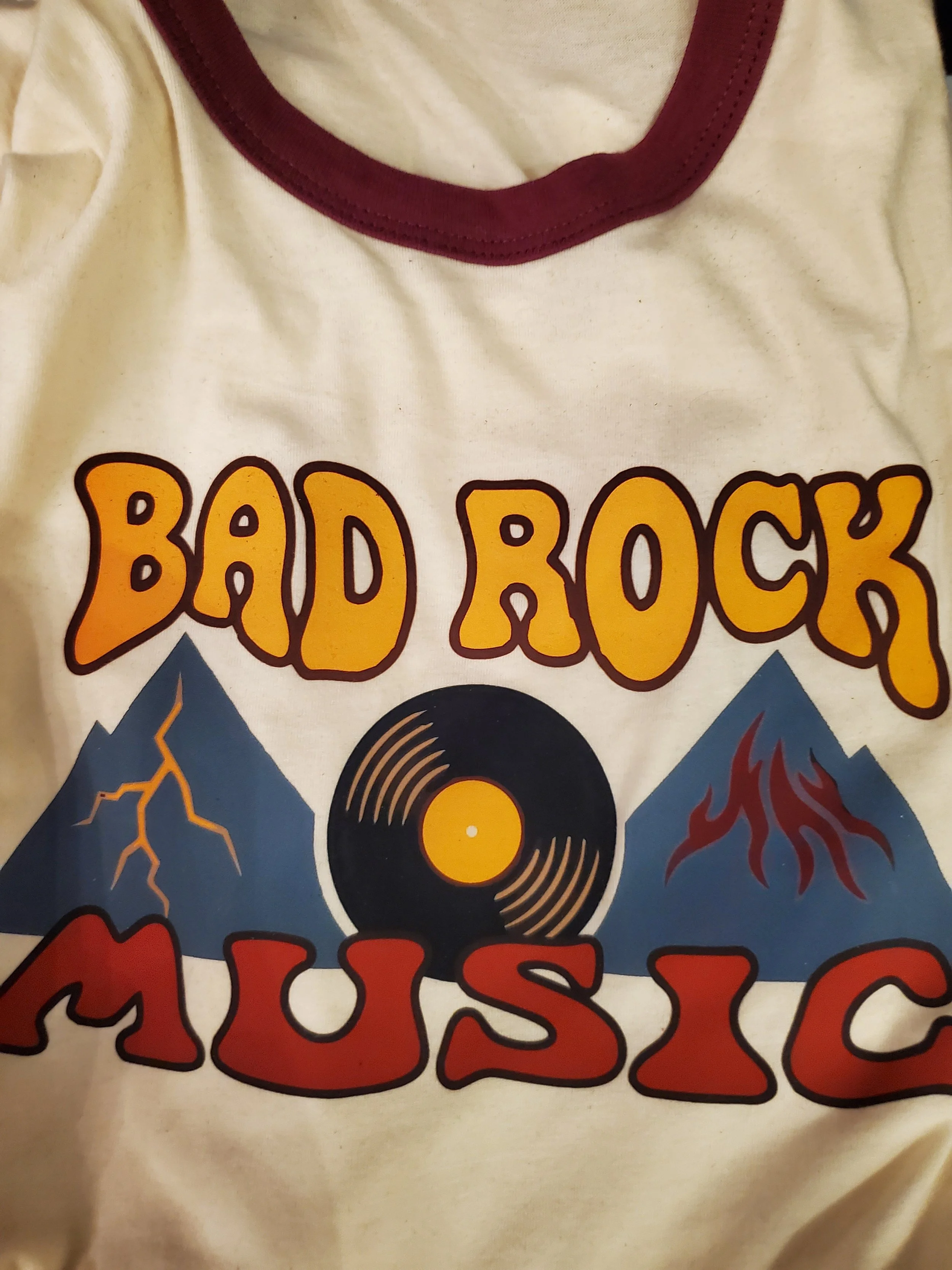 Bad Rock Music Ringer Tee - Large