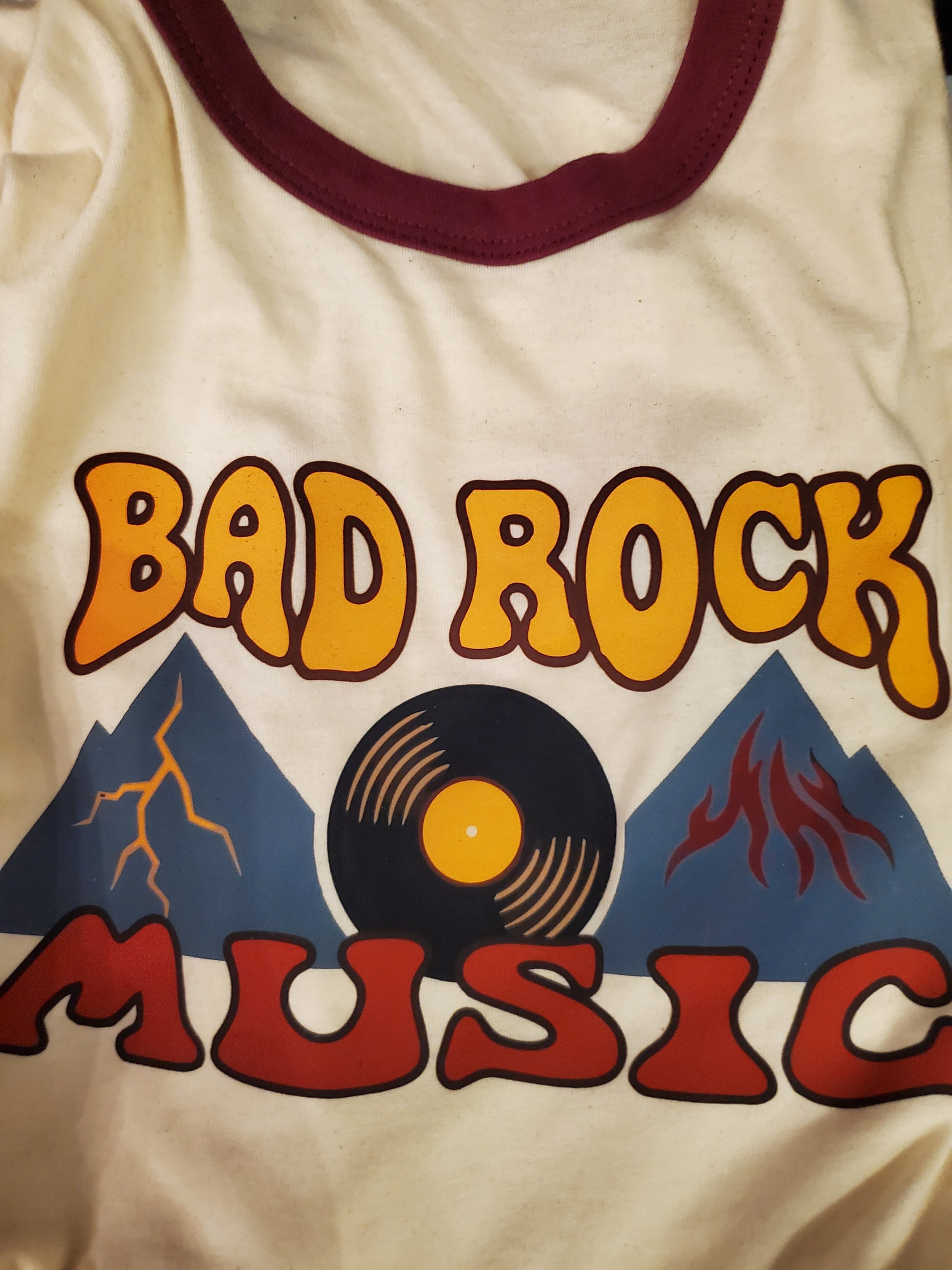 Bad Rock Music Ringer Tee - Small