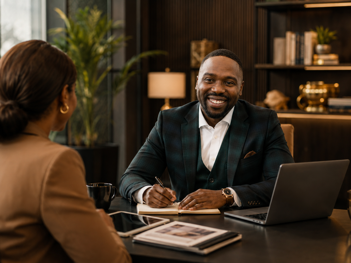 B.X. Marketing business consultation and strategy session with a small business client.