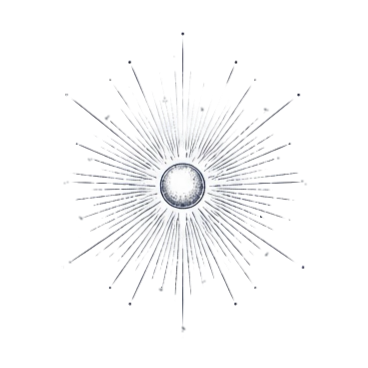 Close-up of a light bulb with a starburst pattern emanating from it.