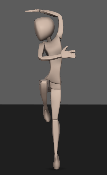 3D model dancing pose.