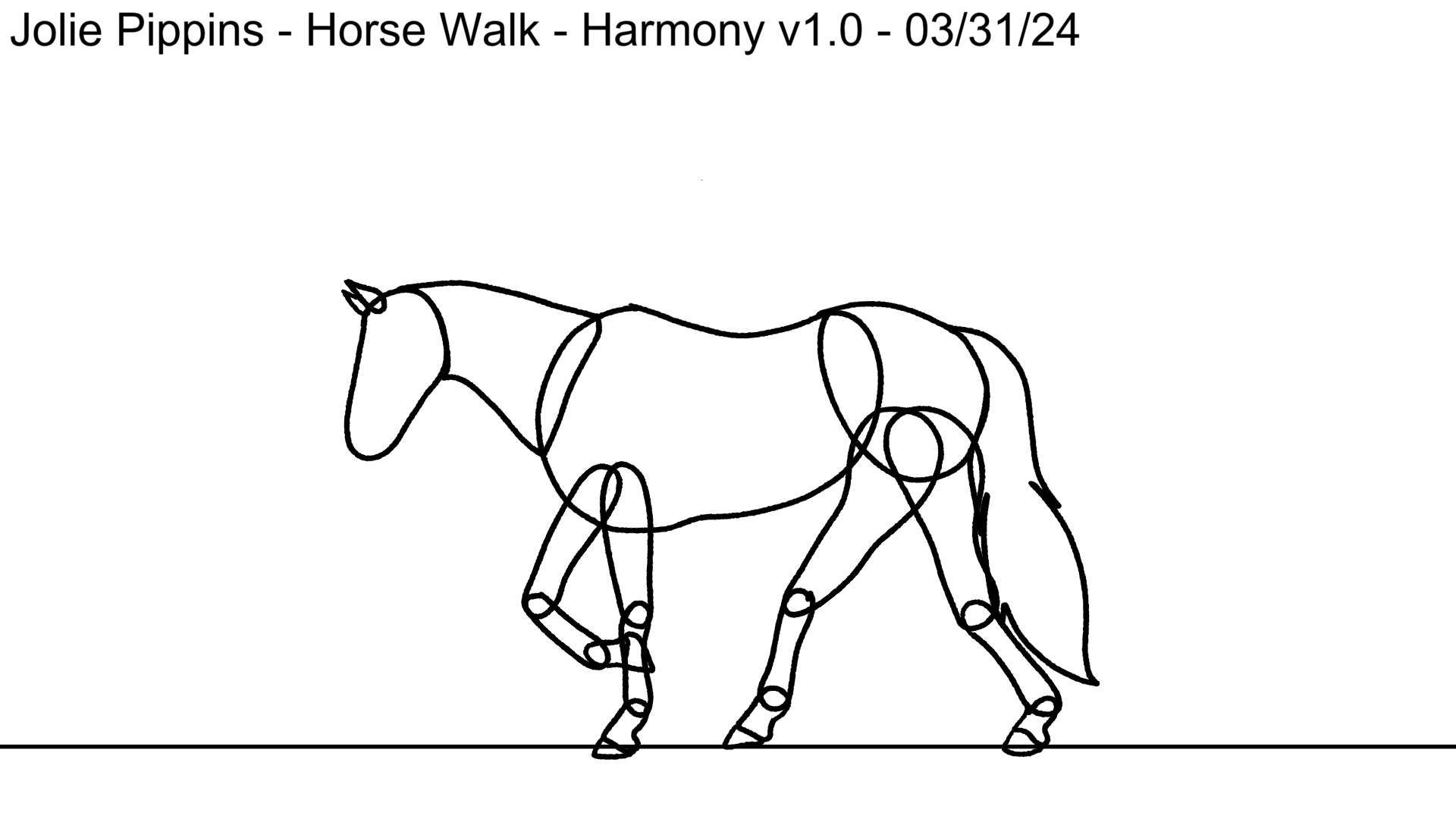 An animated gif of a horse walking.