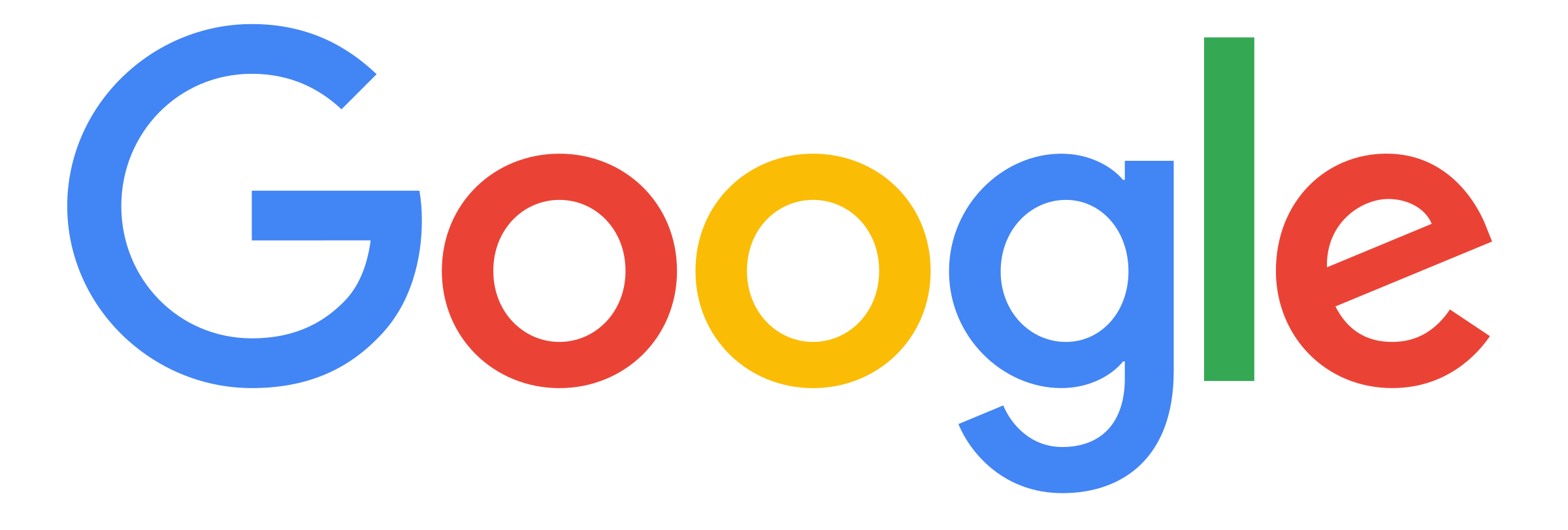 The Google logo with colorful letters in blue, red, yellow, and green.