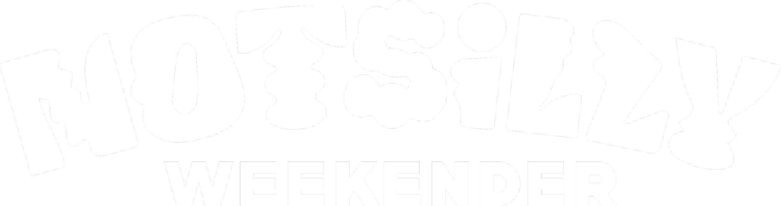 The logo for Housetrap Weekender, featuring bold, stylized text with a playful design.