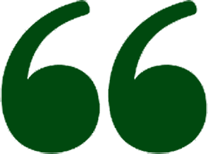Green quotation mark symbols