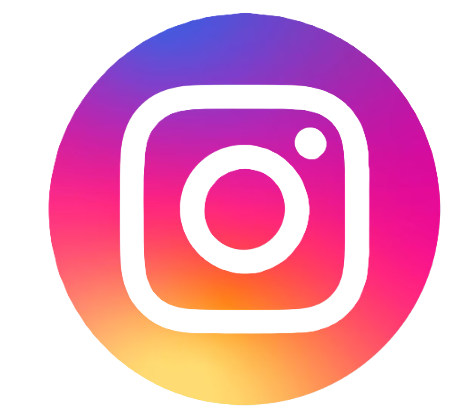 Logo do Instagram com cores de gradiente rosa, roxo e amarelo.