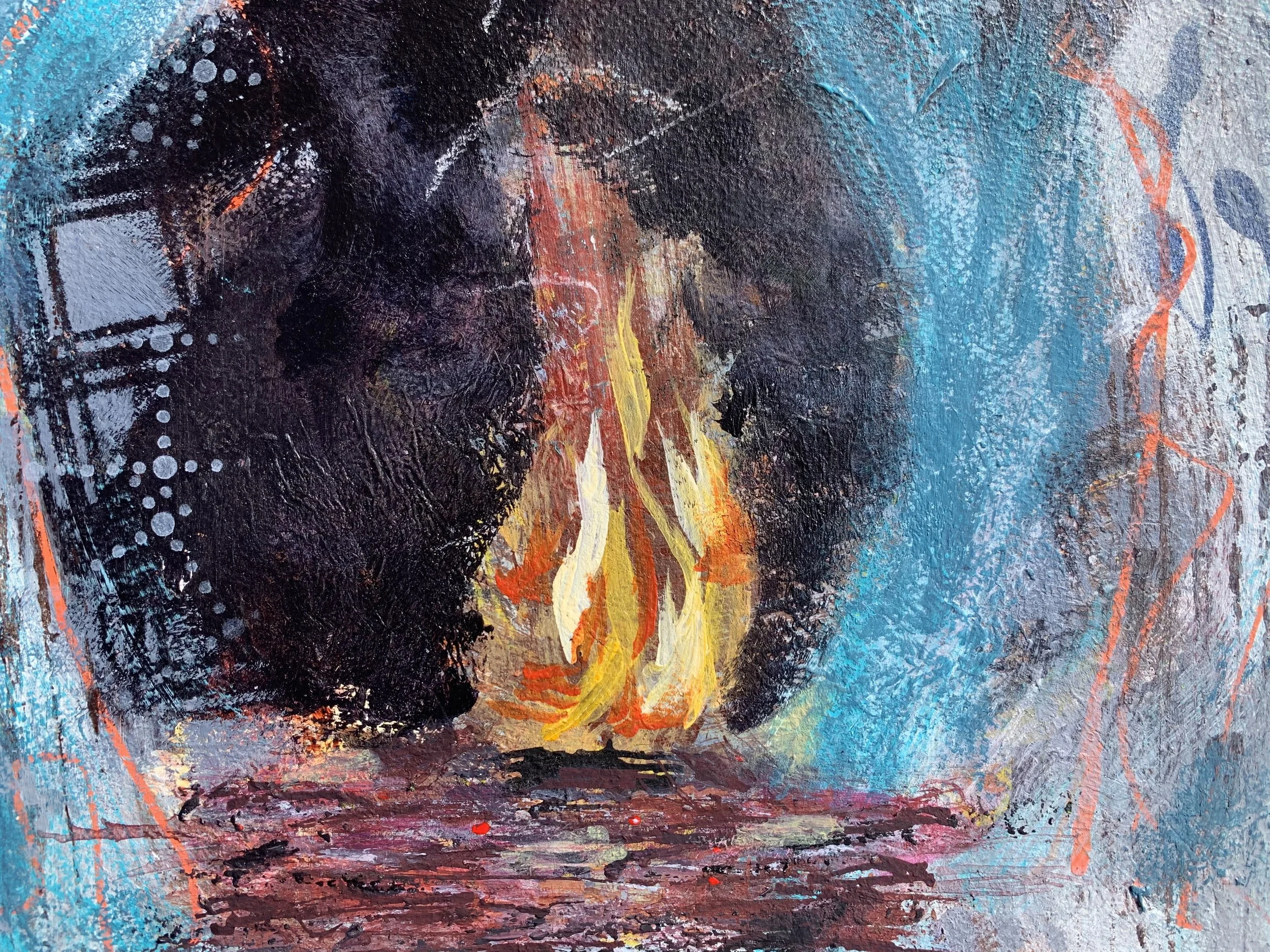 Warmth in the Wild - 
Acrylic on paper