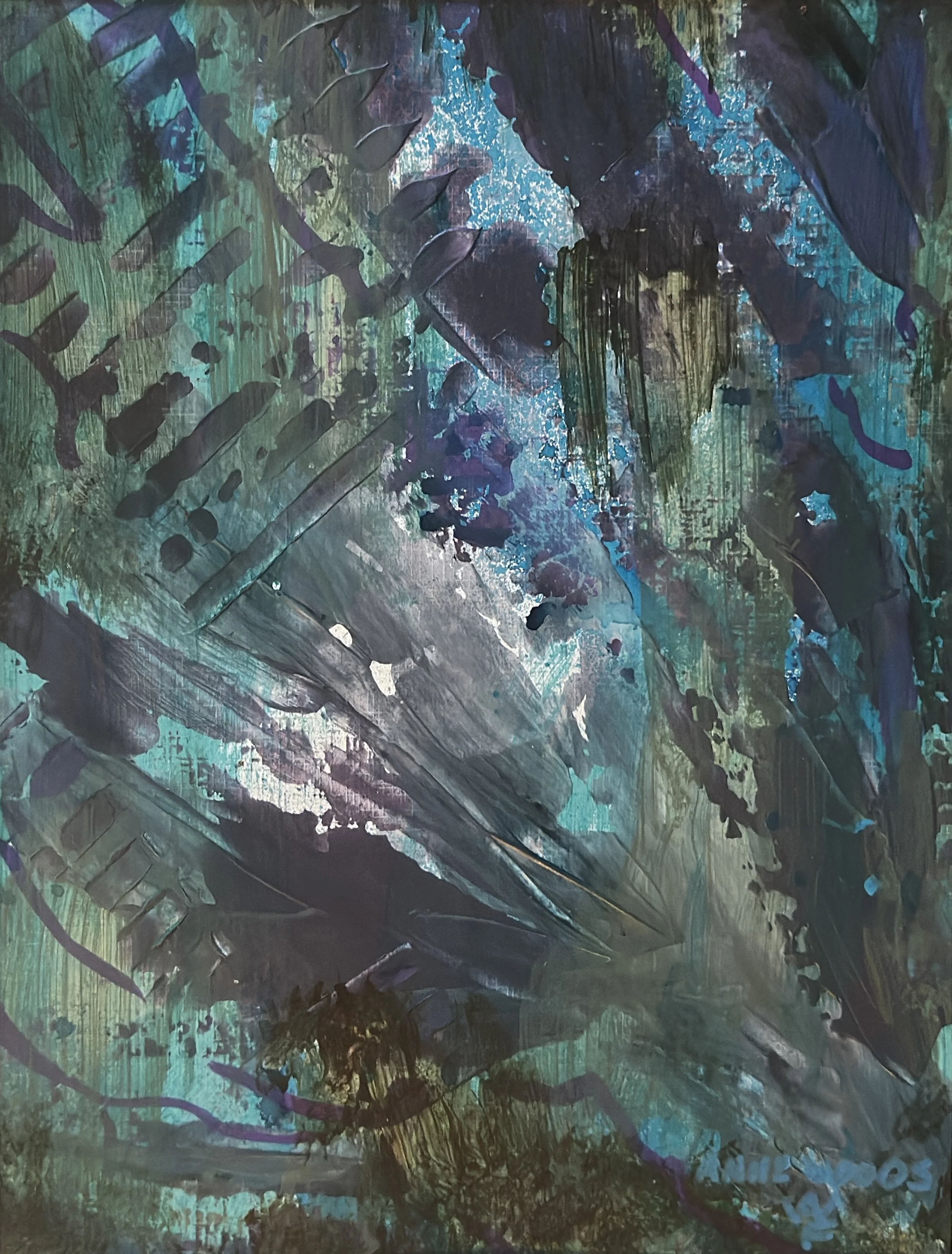 Octopus's Garden - 
Acrylic on paper