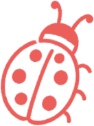Ladybird doodle from The Happy Kids Club playful brand identity