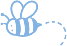 Bee illustration representing family fun and local adventures