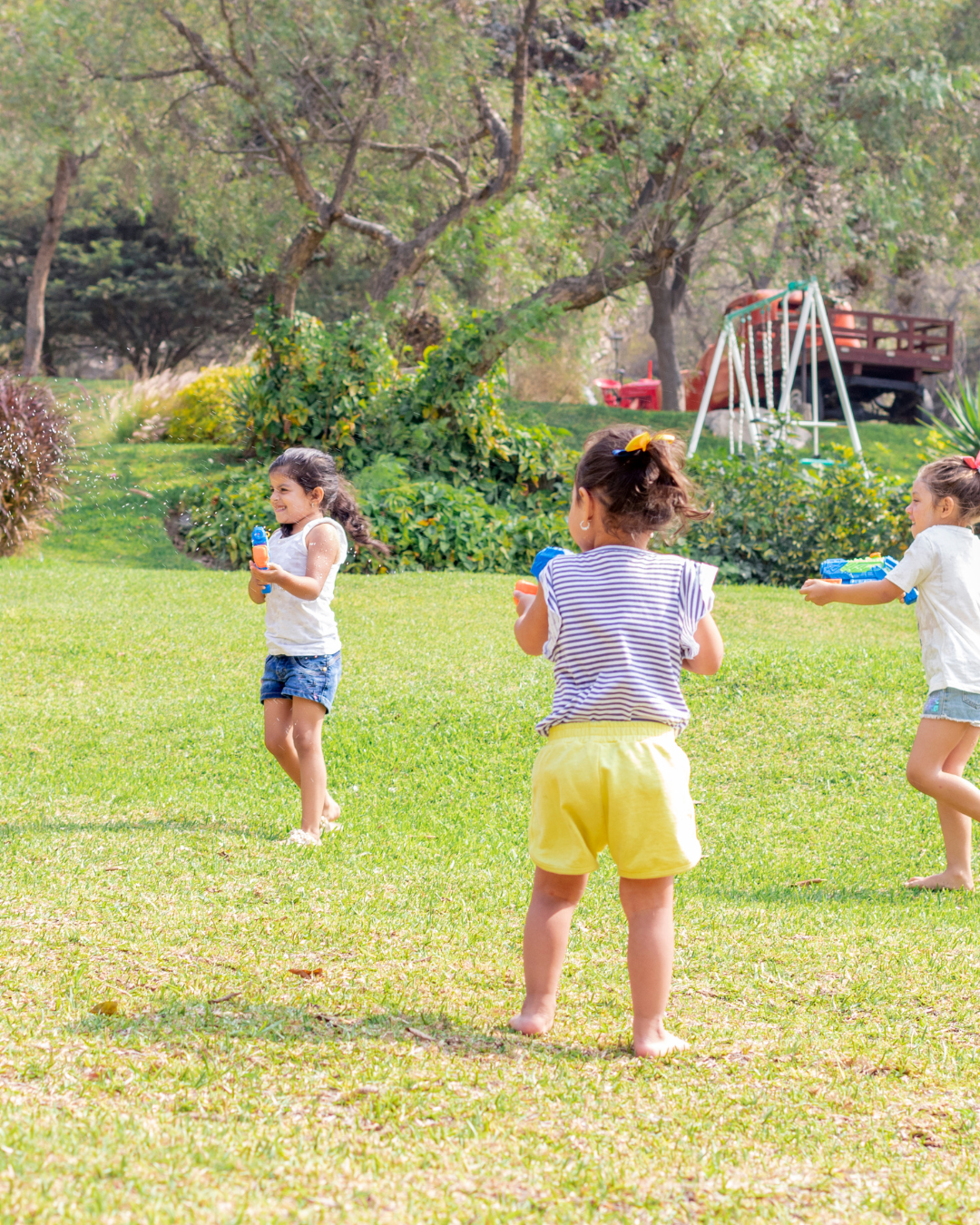 Children enjoying outdoor activities together in Cambridgeshire