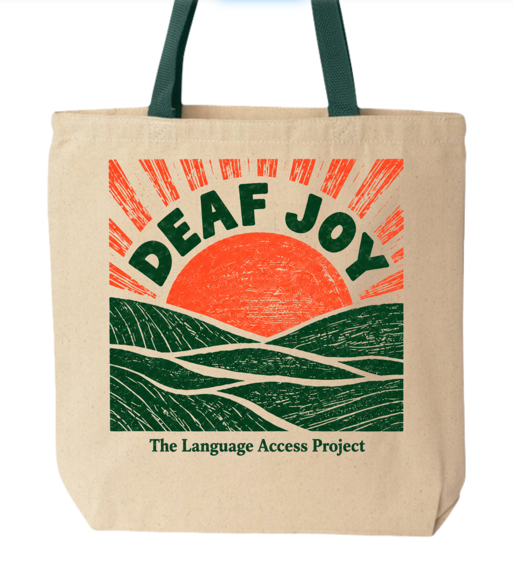 Deaf Joy Port Authority Medium Shopping Canvas Tote Bag