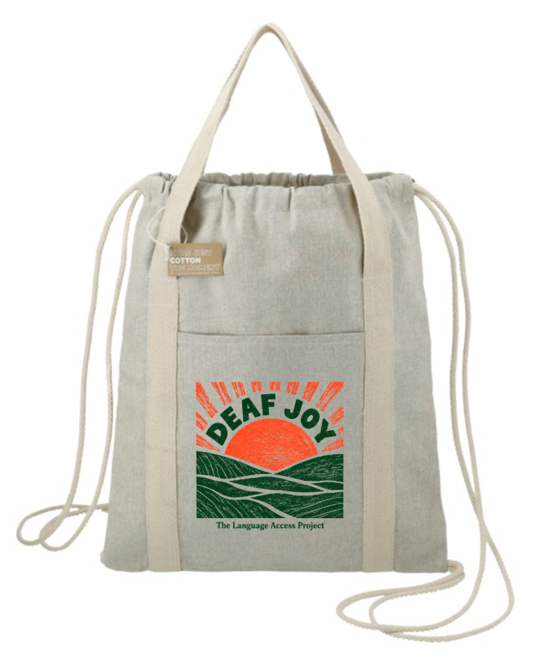 Deaf Joy Repose 5oz. Recycled Cotton Drawstring Bag