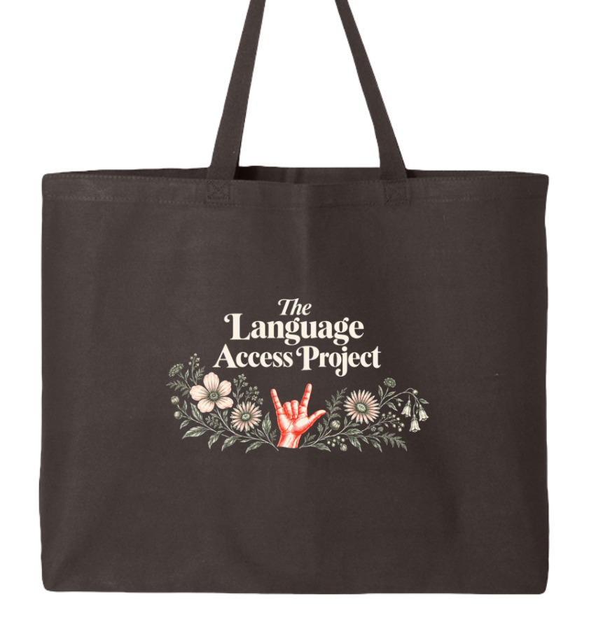 TLAP Floral Jumbo Cotton Canvas Tote Bag