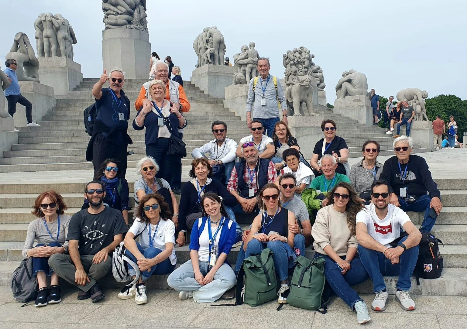 Tour group in Vigeland park