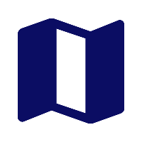 Open Book icon with blue and black colors