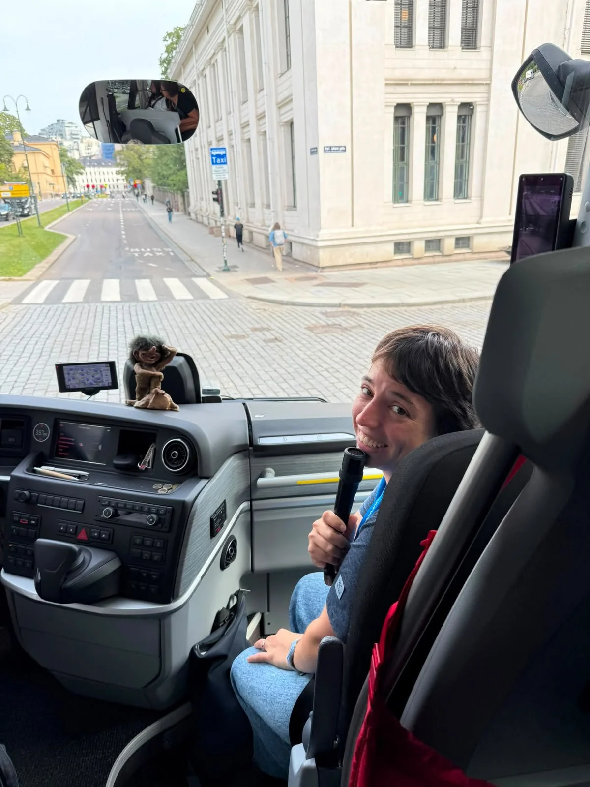 Bus tour in city center