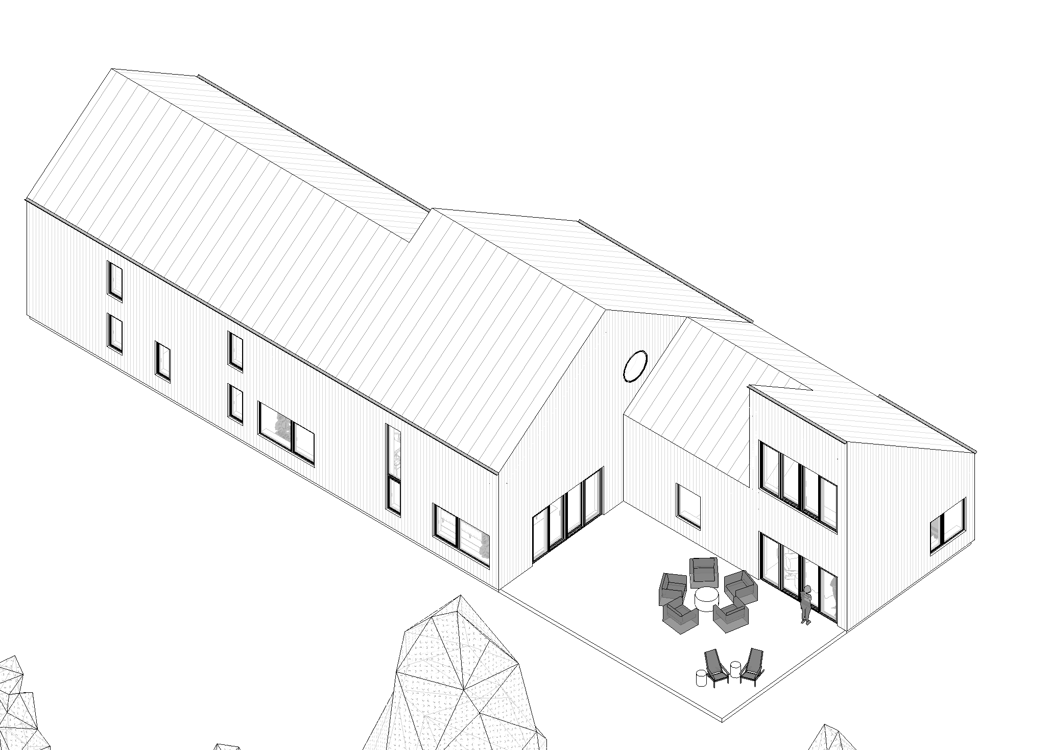 MASSING STUDY, AXONOMETRIC