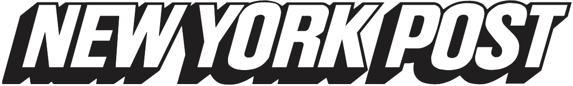 Black and white logo of the New York Post with bold text.