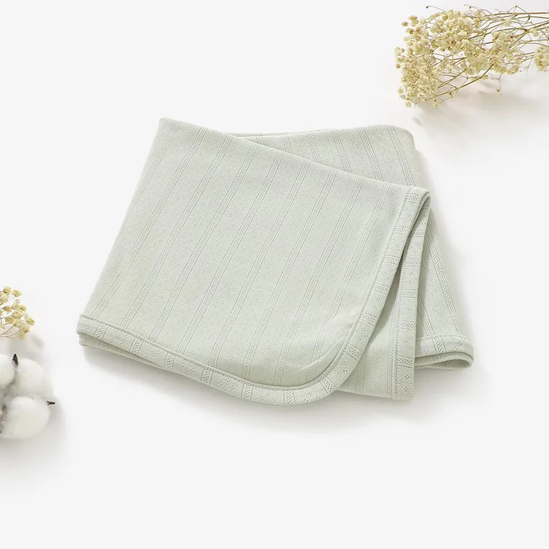 Organic Cotton Stretch Swaddle Blanket - Soft Sage Green