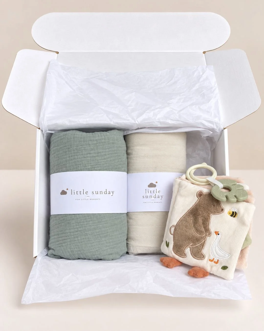 Little Nest Baby Gift Box - Sage Green Set
