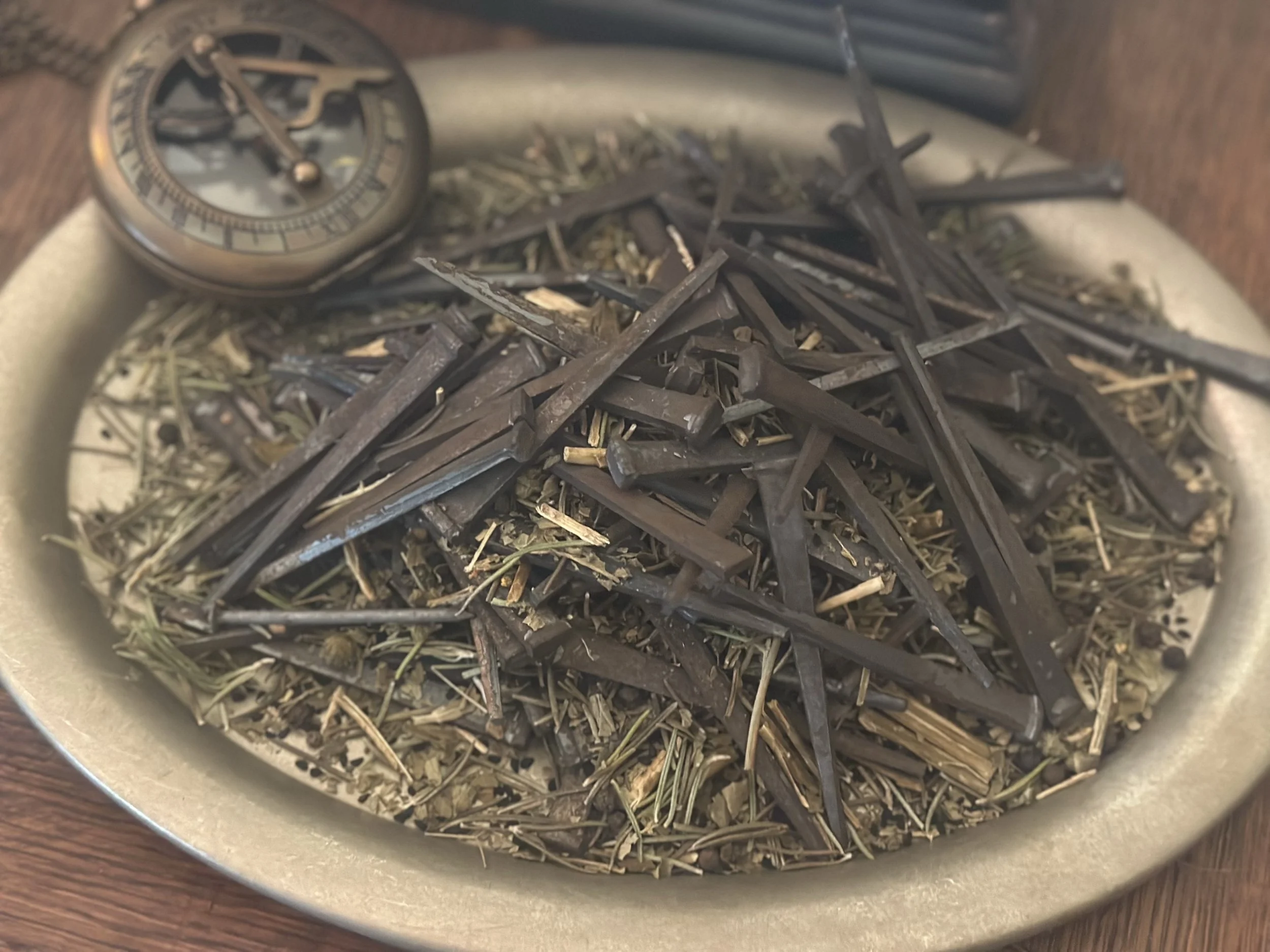 THE FOUR-NAIL WARD  Four Fixed Iron Nails + Herb Blend + Ritual
