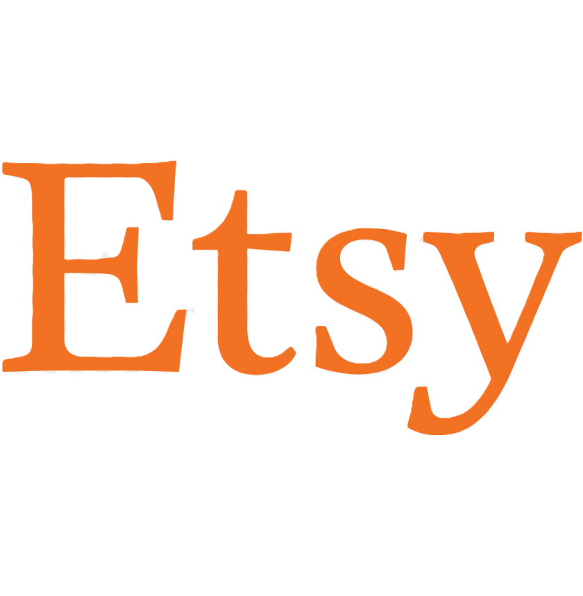 The word 'Etsy' written in large, orange, stylized letters.