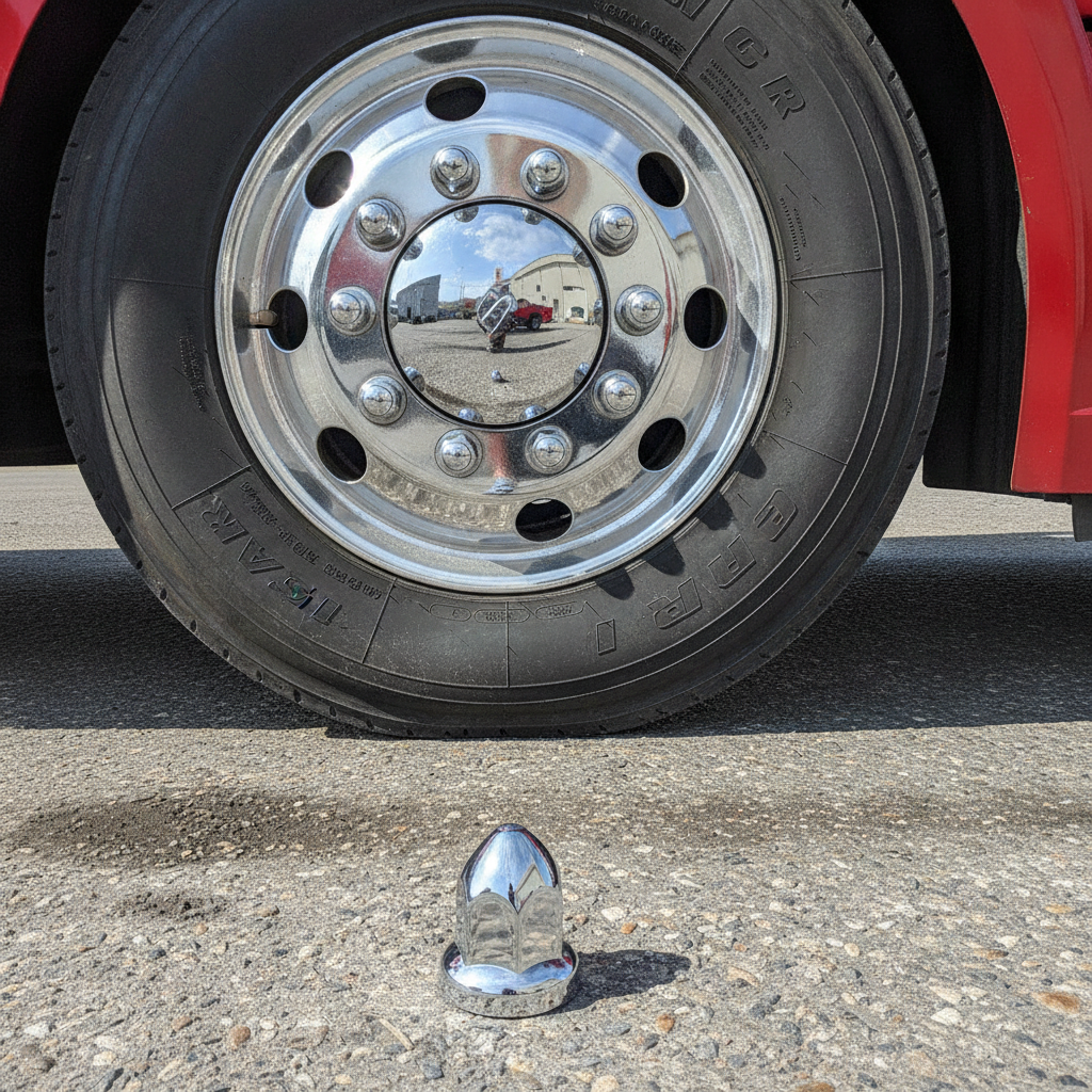 33mm Flanged Chrome Plated ABS Plastic Lug Nut Cover