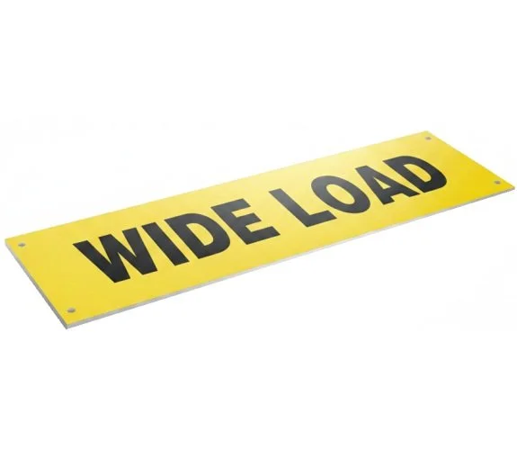 12 x 60 Solid Aluminum Double Sided Wide Load Sign