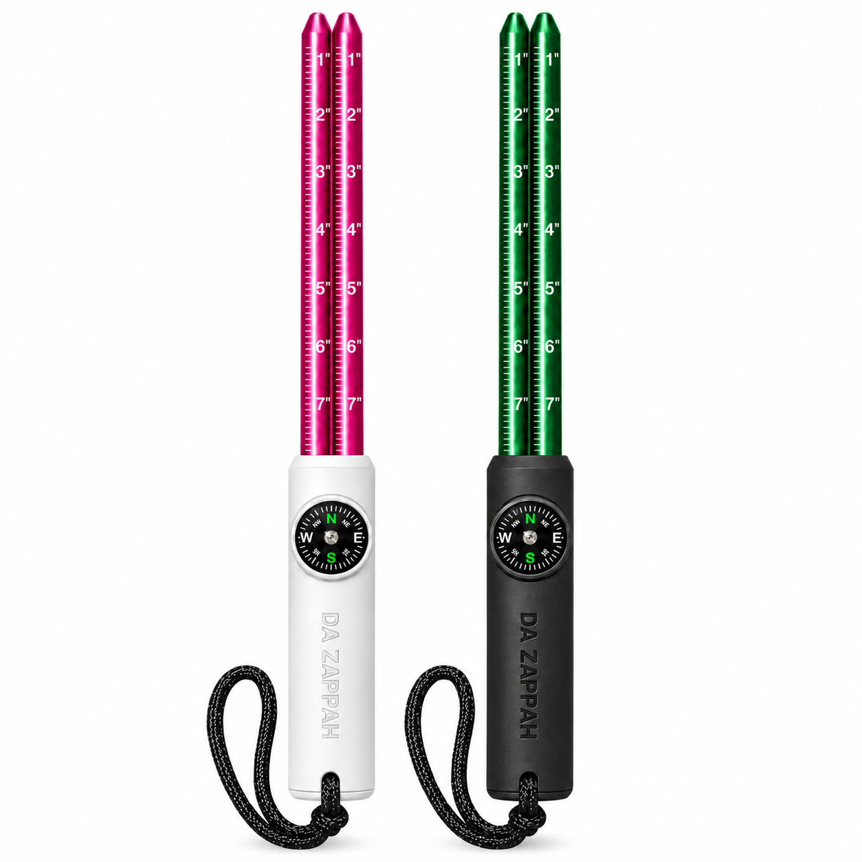 Pink and green Da Zappah underwater signaling multitools