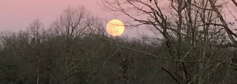 Full moon rising over Rugby, TN