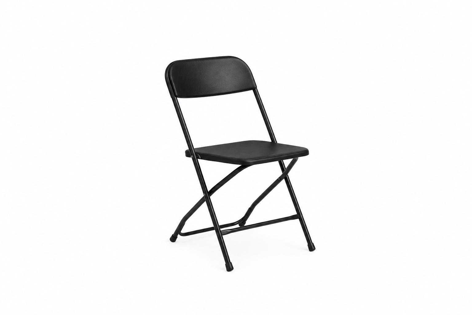 black folding chair