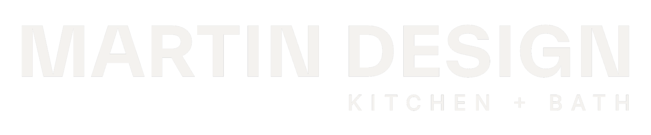 Logo for Martin Design Kitchen + Bath with black background and white text.