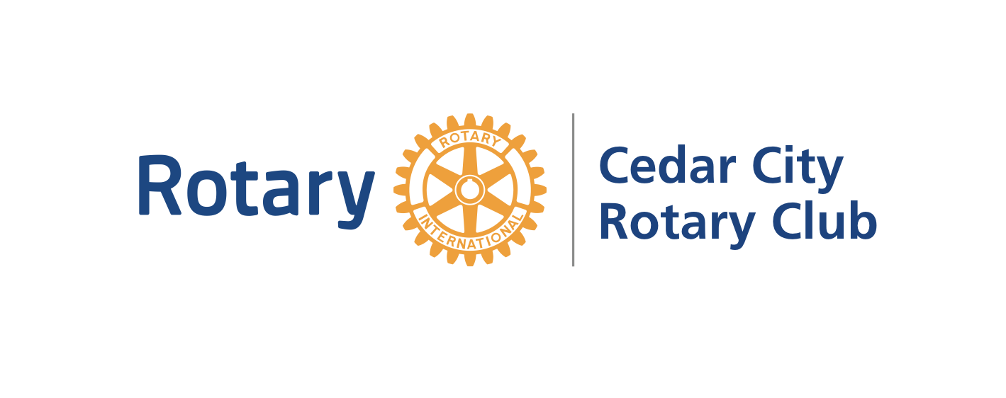 Cedar City Rotary Club logo with a gear symbol and text