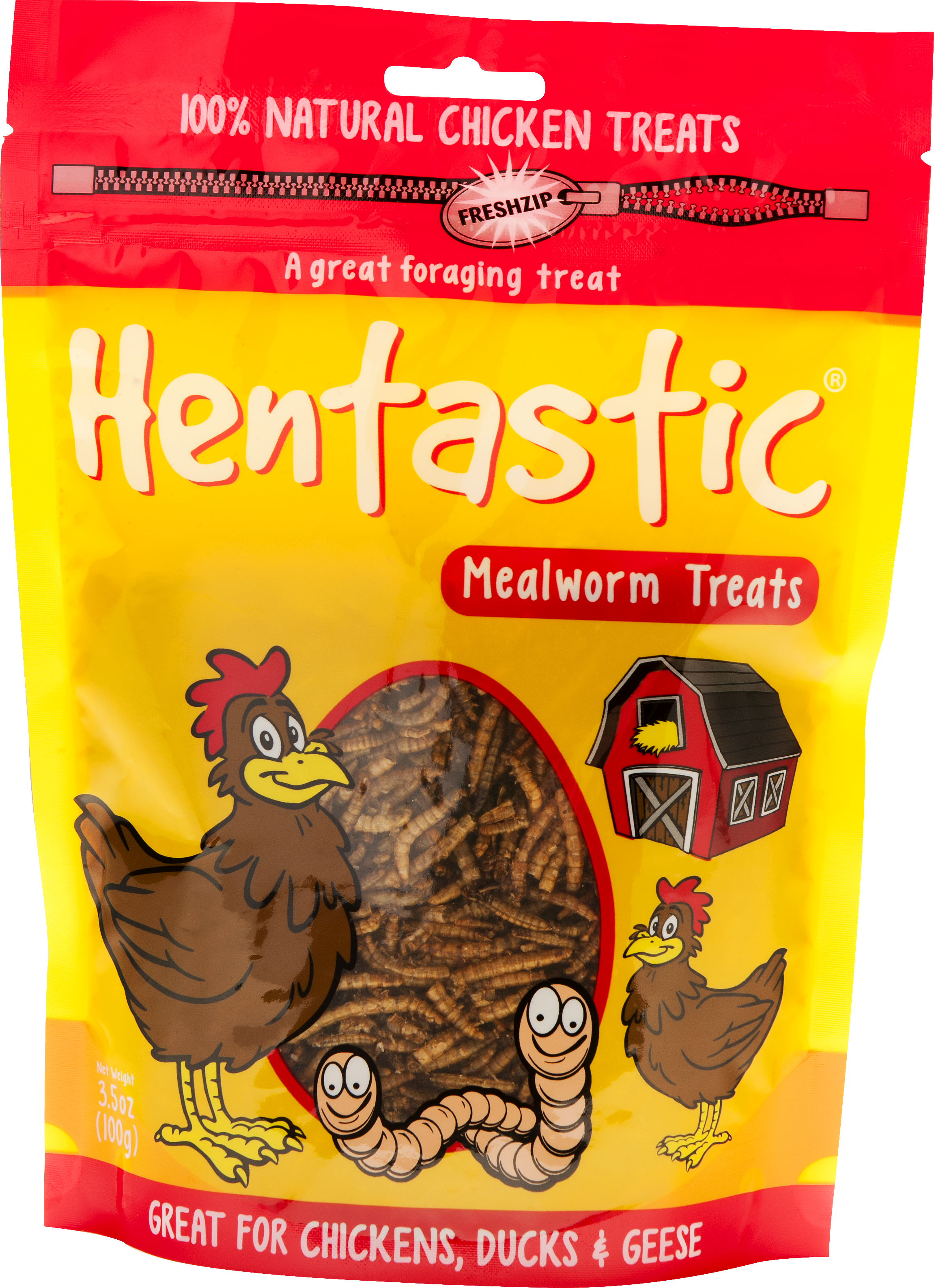 Hentastic Dried Mealworm Treats for Chickens, Ducks, and Geese.