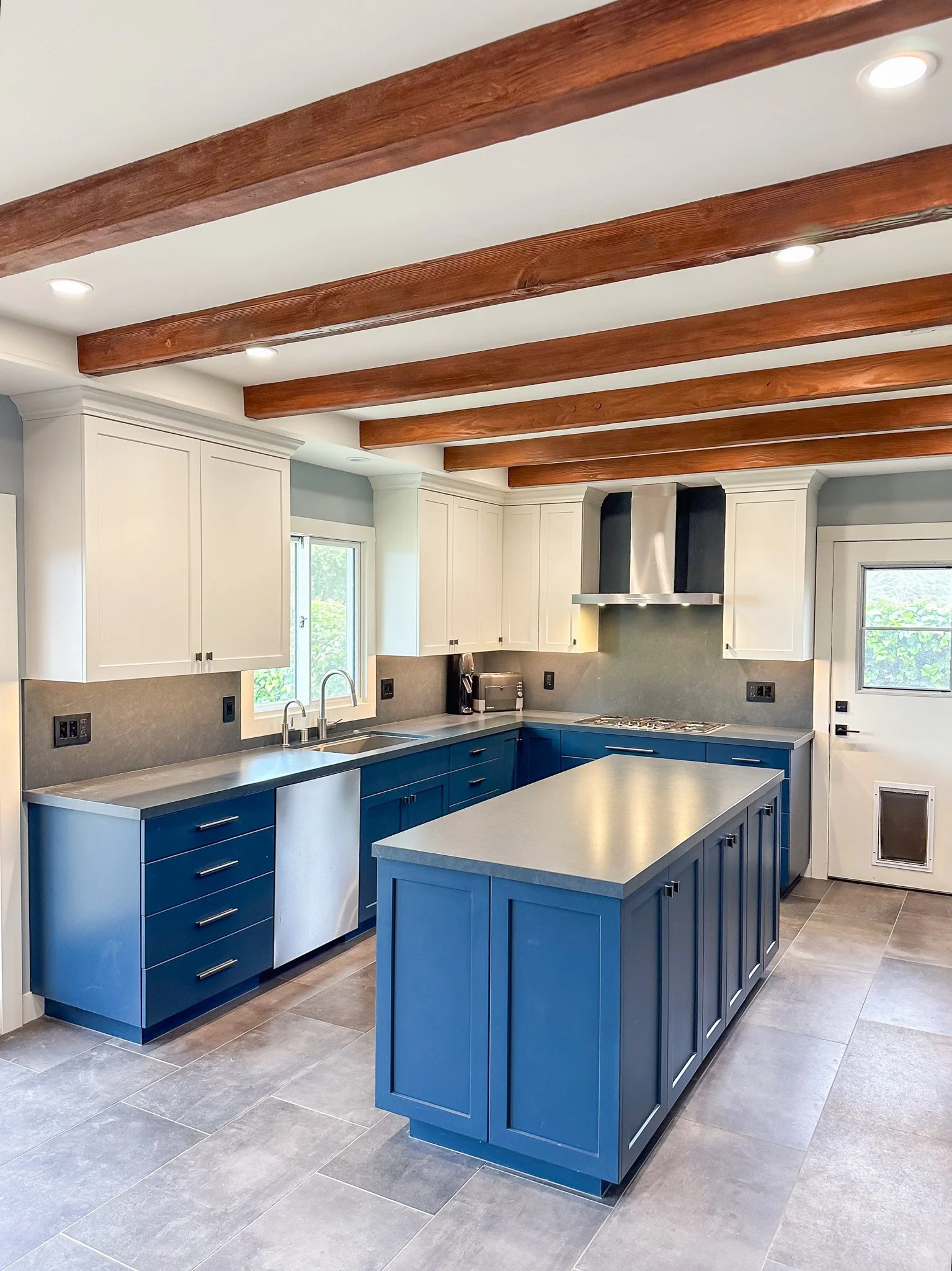 Denim Blue Shaker Kitchen Renovation