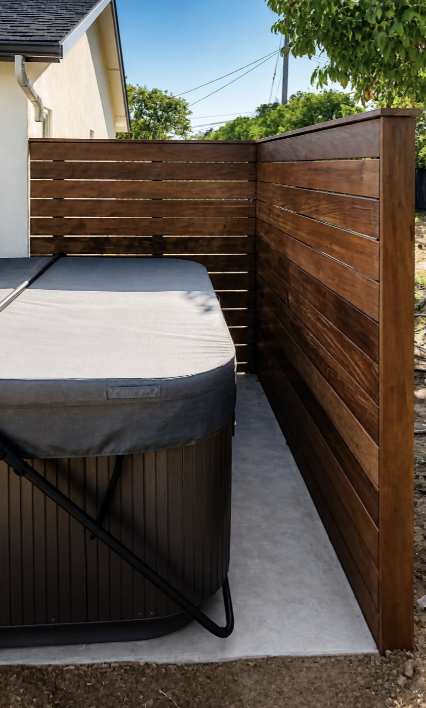Modern Horizontal Wood Fence