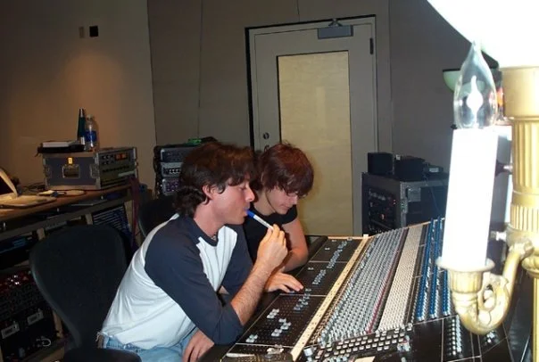 Joshua and I mixing Dept. Store Girl at Force MP Studios, circa 2004